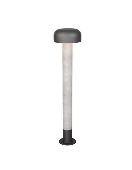 Poste para exterior FRASER 84cm alto, aluminio fundido imitación cemento bombilla excl. 1x E27 max. 10W IP44
