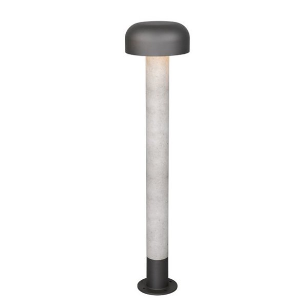 Poste para exterior FRASER 84cm alto, aluminio fundido imitación cemento bombilla excl. 1x E27 max. 10W IP44