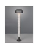 Poste para exterior FRASER 84cm alto, aluminio fundido imitación cemento bombilla excl. 1x E27 max. 10W IP44