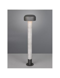 Poste para exterior FRASER 84cm alto, aluminio fundido imitación cemento bombilla excl. 1x E27 max. 10W IP44 2