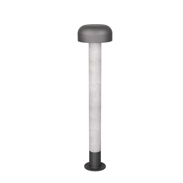 Poste para exterior FRASER 84cm alto, aluminio fundido imitación cemento bombilla excl. 1x E27 max. 10W IP44