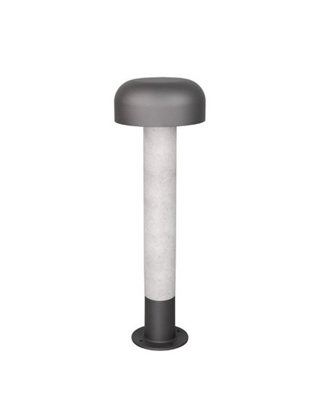 Poste FRASER para exterior 54cm alto, aluminio fundido imitación cemento bombilla excl. 1x E27 max. 10W IP44