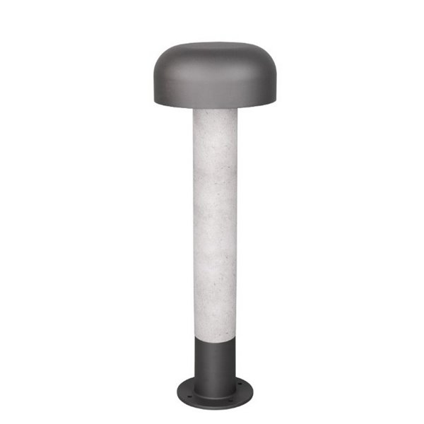 Poste FRASER para exterior 54cm alto, aluminio fundido imitación cemento bombilla excl. 1x E27 max. 10W IP44