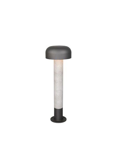 Poste FRASER para exterior 54cm alto, aluminio fundido imitación cemento bombilla excl. 1x E27 max. 10W IP44