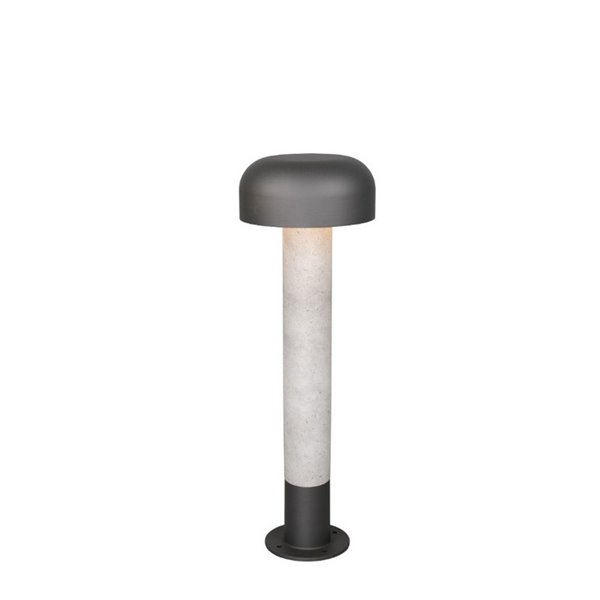 Poste FRASER para exterior 54cm alto, aluminio fundido imitación cemento bombilla excl. 1x E27 max. 10W IP44
