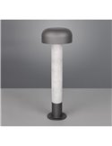 Poste FRASER para exterior 54cm alto, aluminio fundido imitación cemento bombilla excl. 1x E27 max. 10W IP44