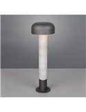 Poste FRASER para exterior 54cm alto, aluminio fundido imitación cemento bombilla excl. 1x E27 max. 10W IP44