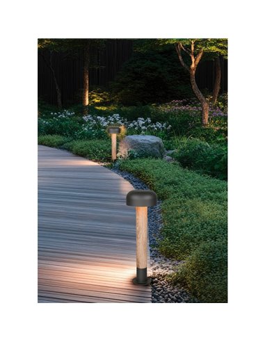 Poste externo FRASER com 54 cm de altura, lâmpada com aparência de cimento em alumínio fundido, excl. 1x E27 máx. 10 W IP44