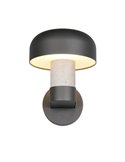Aplique de pared exterior FRASER aluminio fundido imitación cemento, bombilla excl. 1x E27 max. 10W IP44