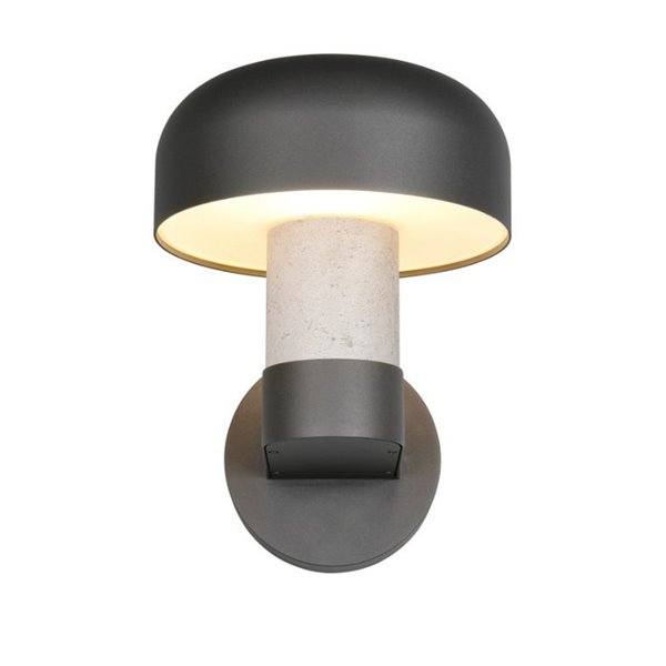 Aplique de pared exterior FRASER aluminio fundido imitación cemento, bombilla excl. 1x E27 max. 10W IP44