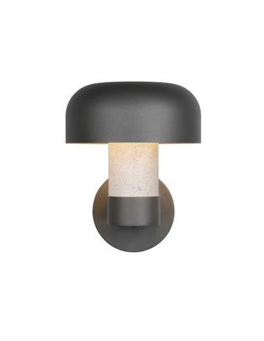 Aplique de pared exterior FRASER aluminio fundido imitación cemento, bombilla excl. 1x E27 max. 10W IP44