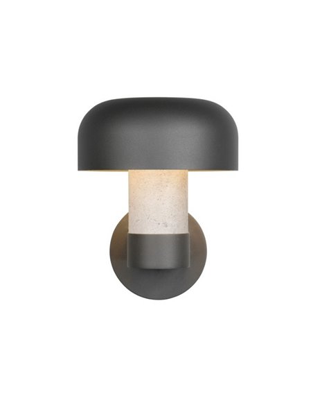 Aplique de pared exterior FRASER aluminio fundido imitación cemento, bombilla excl. 1x E27 max. 10W IP44