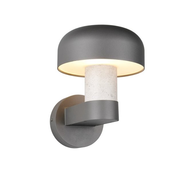 Aplique de pared exterior FRASER aluminio fundido imitación cemento, bombilla excl. 1x E27 max. 10W IP44