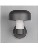 Aplique de pared exterior FRASER aluminio fundido imitación cemento, bombilla excl. 1x E27 max. 10W IP44