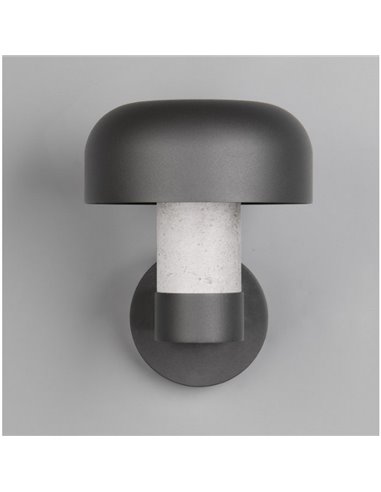 Aplique de pared exterior FRASER aluminio fundido imitación cemento, bombilla excl. 1x E27 max. 10W IP44