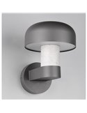 Aplique de pared exterior FRASER aluminio fundido imitación cemento, bombilla excl. 1x E27 max. 10W IP44