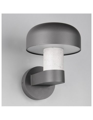 Aplique de pared exterior FRASER aluminio fundido imitación cemento, bombilla excl. 1x E27 max. 10W IP44