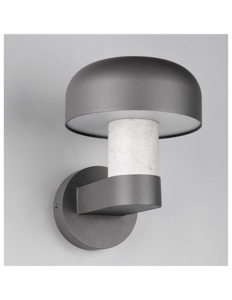 Aplique de pared exterior FRASER aluminio fundido imitación cemento, bombilla excl. 1x E27 max. 10W IP44