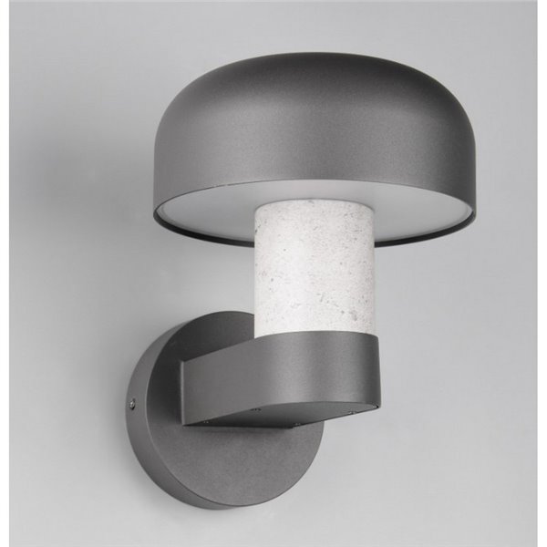 Aplique de pared exterior FRASER aluminio fundido imitación cemento, bombilla excl. 1x E27 max. 10W IP44