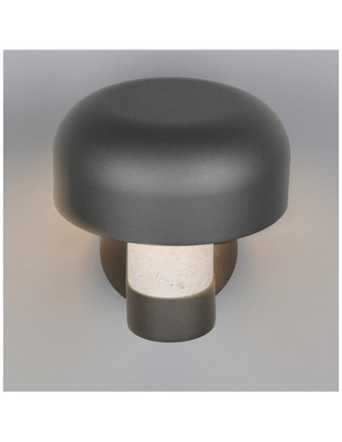 Aplique de pared exterior FRASER aluminio fundido imitación cemento, bombilla excl. 1x E27 max. 10W IP44