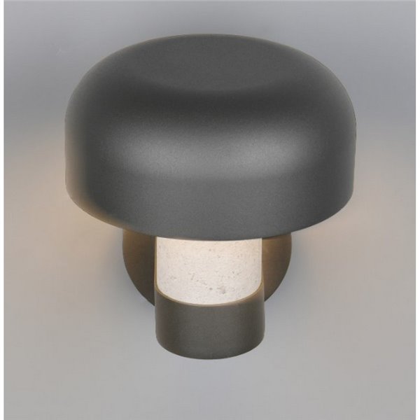 Aplique de pared exterior FRASER aluminio fundido imitación cemento, bombilla excl. 1x E27 max. 10W IP44