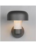 Aplique de pared exterior FRASER aluminio fundido imitación cemento, bombilla excl. 1x E27 max. 10W IP44