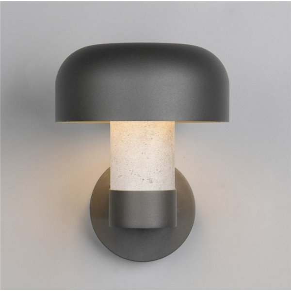 Aplique de pared exterior FRASER aluminio fundido imitación cemento, bombilla excl. 1x E27 max. 10W IP44