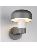 Aplique de pared exterior FRASER aluminio fundido imitación cemento, bombilla excl. 1x E27 max. 10W IP44