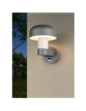 Aplique de pared exterior FRASER aluminio fundido imitación cemento, bombilla excl. 1x E27 max. 10W IP44