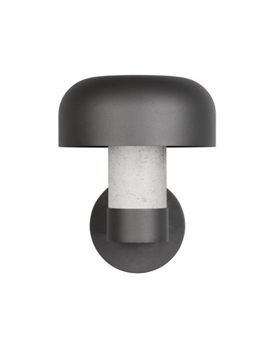 Aplique de pared exterior FRASER aluminio fundido imitación cemento, bombilla excl. 1x E27 max. 10W IP44