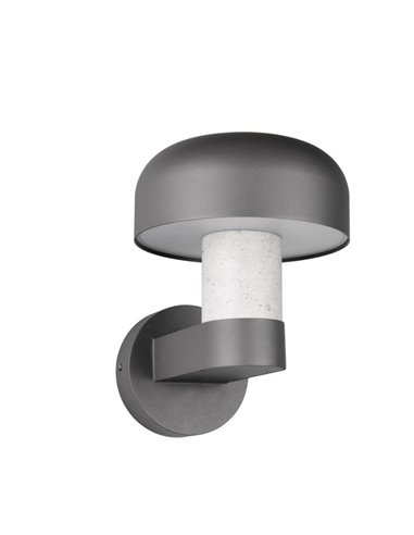 Aplique de pared exterior FRASER aluminio fundido imitación cemento, bombilla excl. 1x E27 max. 10W IP44