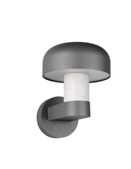 Aplique de pared exterior FRASER aluminio fundido imitación cemento, bombilla excl. 1x E27 max. 10W IP44