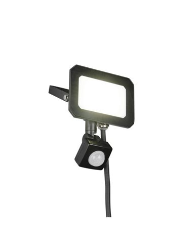 Proyector LED FUNCHAL 20W orientable para exterior 12x14cm con sensor de movimiento 1800lm, 4000K IP44