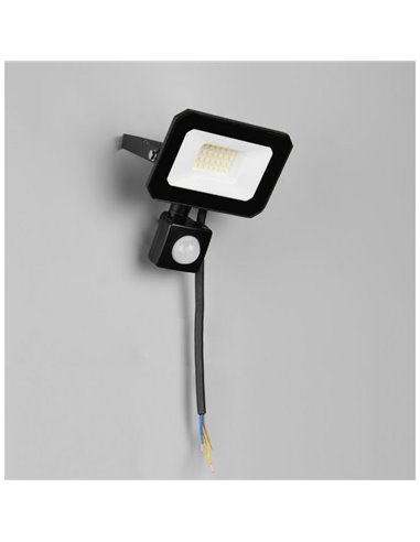 Proyector LED FUNCHAL 20W orientable para exterior 12x14cm con sensor de movimiento 1800lm, 4000K IP44