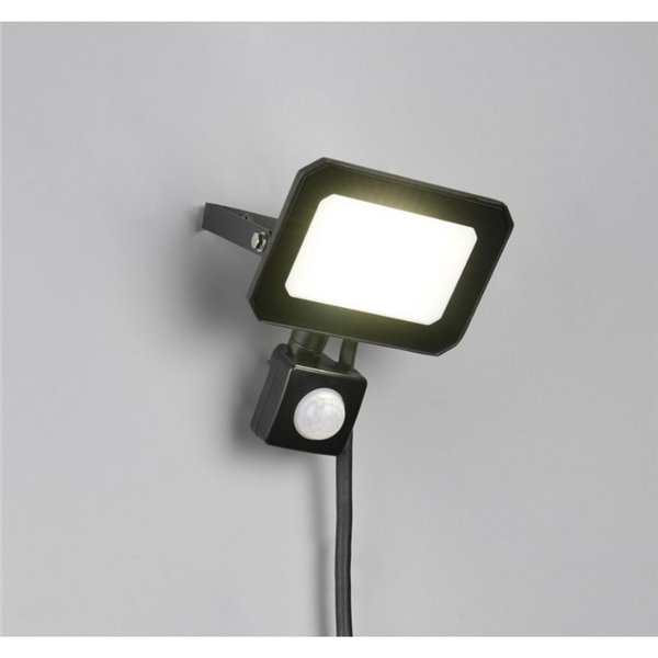 Spot LED FUNCHAL 20W, orientable pour extérieur, 12x14cm, avec détecteur de mouvement, 1800lm, 4000K, IP44