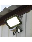 Proyector LED FUNCHAL 20W orientable para exterior 12x14cm con sensor de movimiento 1800lm, 4000K IP44