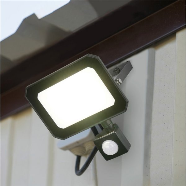 Proyector LED FUNCHAL 20W orientable para exterior 12x14cm con sensor de movimiento 1800lm, 4000K IP44