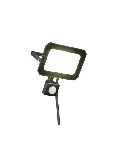 FUNCHAL Holofote LED 30W com Sensor de Movimento para Exterior, 14x15cm, 2800lm, 4000K, IP44, Preto