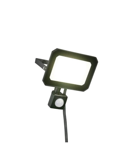 Proyector LED  con sensor de movimiento FUNCHAL 30W para exterior 14x15cm 2800lm, 4000K IP44 Negro