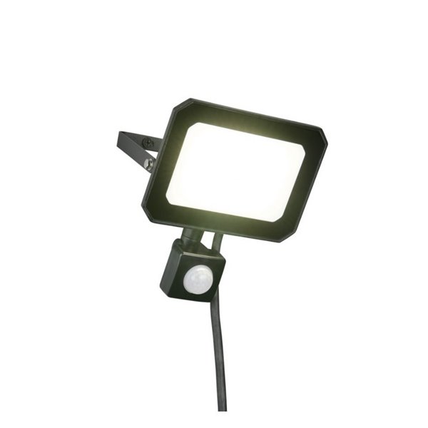 Proyector LED  con sensor de movimiento FUNCHAL 30W para exterior 14x15cm 2800lm, 4000K IP44 Negro