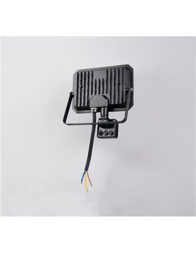 Proyector LED  con sensor de movimiento FUNCHAL 30W para exterior 14x15cm 2800lm, 4000K IP44 Negro