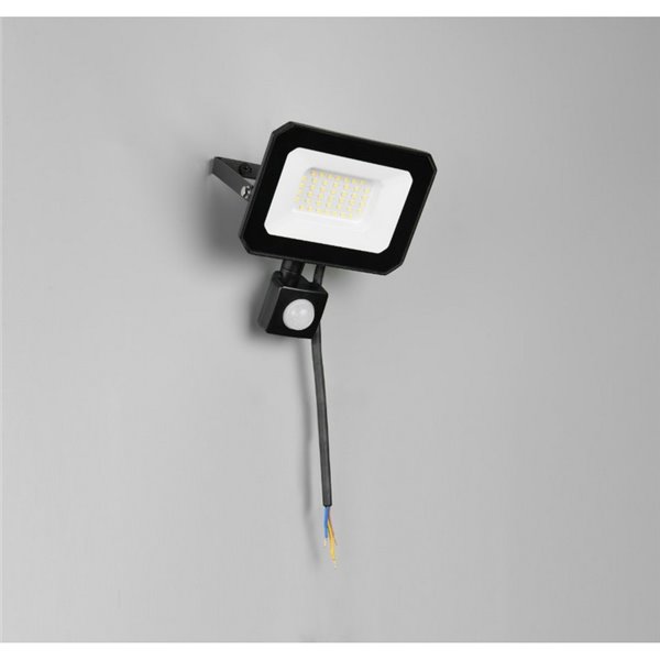 Proyector LED  con sensor de movimiento FUNCHAL 30W para exterior 14x15cm 2800lm, 4000K IP44 Negro