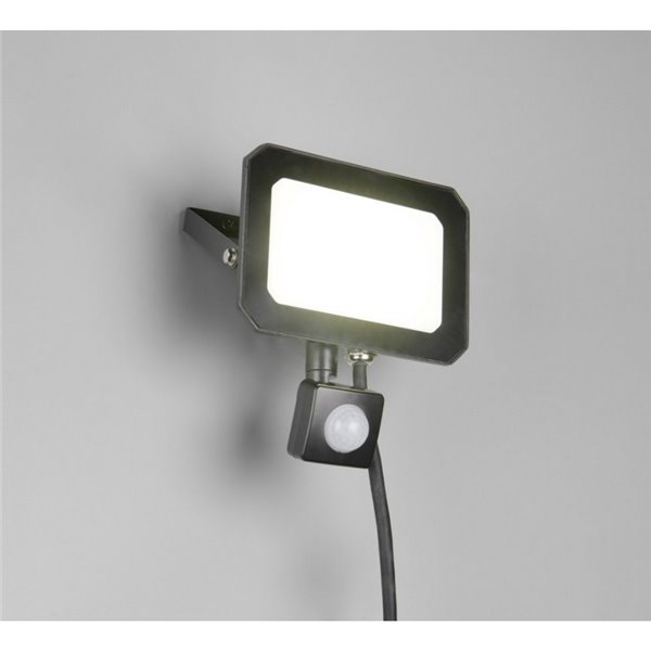 Proyector LED  con sensor de movimiento FUNCHAL 30W para exterior 14x15cm 2800lm, 4000K IP44 Negro
