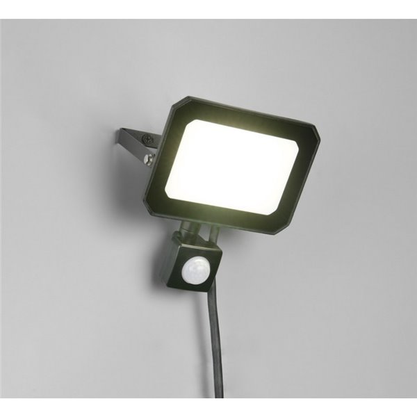 Proyector LED  con sensor de movimiento FUNCHAL 30W para exterior 14x15cm 2800lm, 4000K IP44 Negro