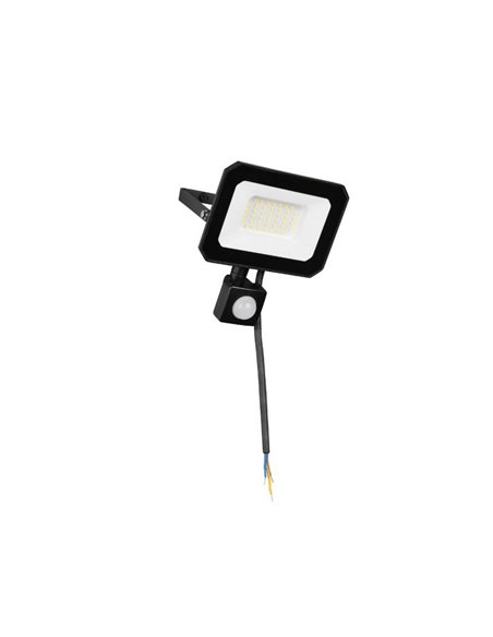 Proyector LED  con sensor de movimiento FUNCHAL 30W para exterior 14x15cm 2800lm, 4000K IP44 Negro