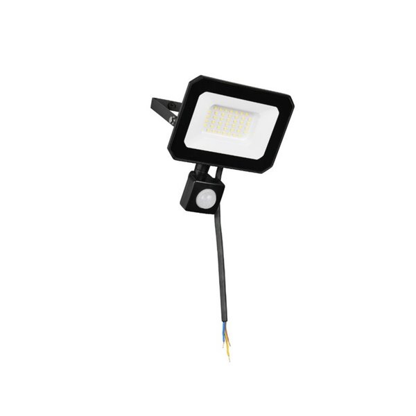 Proyector LED  con sensor de movimiento FUNCHAL 30W para exterior 14x15cm 2800lm, 4000K IP44 Negro