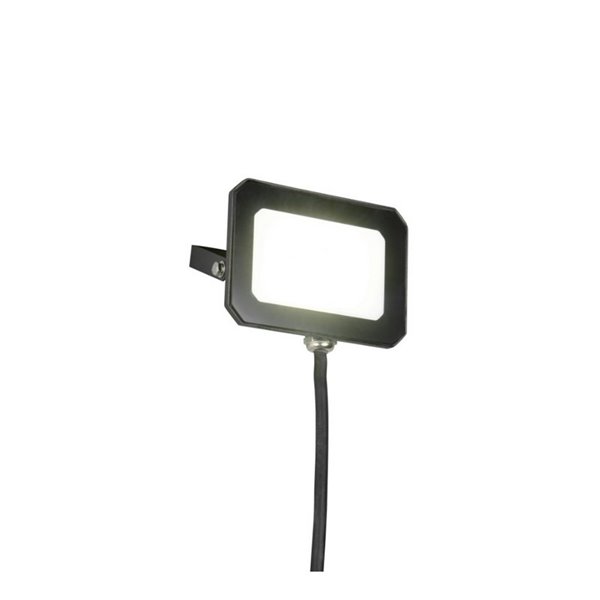 Proyector LED exterior FUNCHAL 12x8cm orientable  20W 1800lm, 4000K Negro