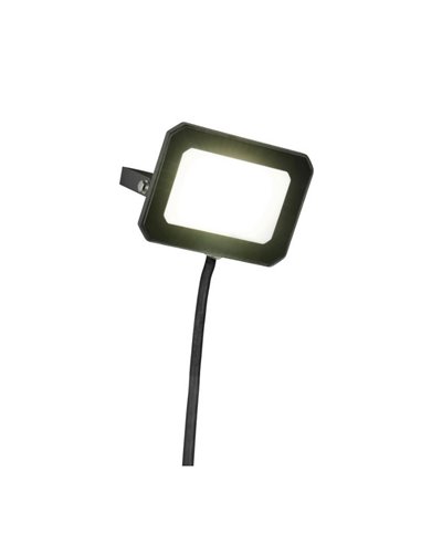 Proyector LED exterior FUNCHAL 12x8cm orientable  20W 1800lm, 4000K Negro