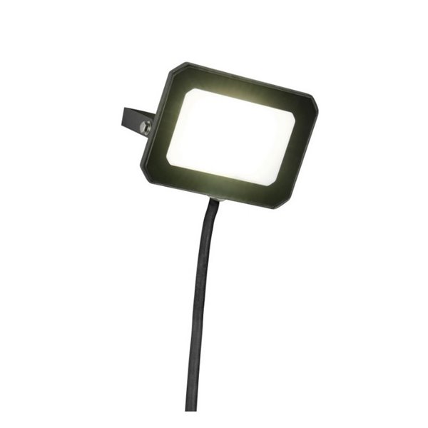 Proyector LED exterior FUNCHAL 12x8cm orientable  20W 1800lm, 4000K Negro