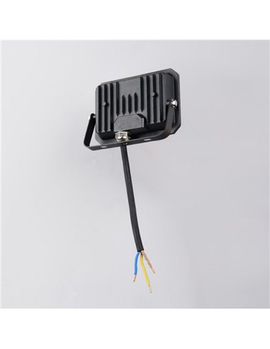Proyector LED exterior FUNCHAL 12x8cm orientable  20W 1800lm, 4000K Negro